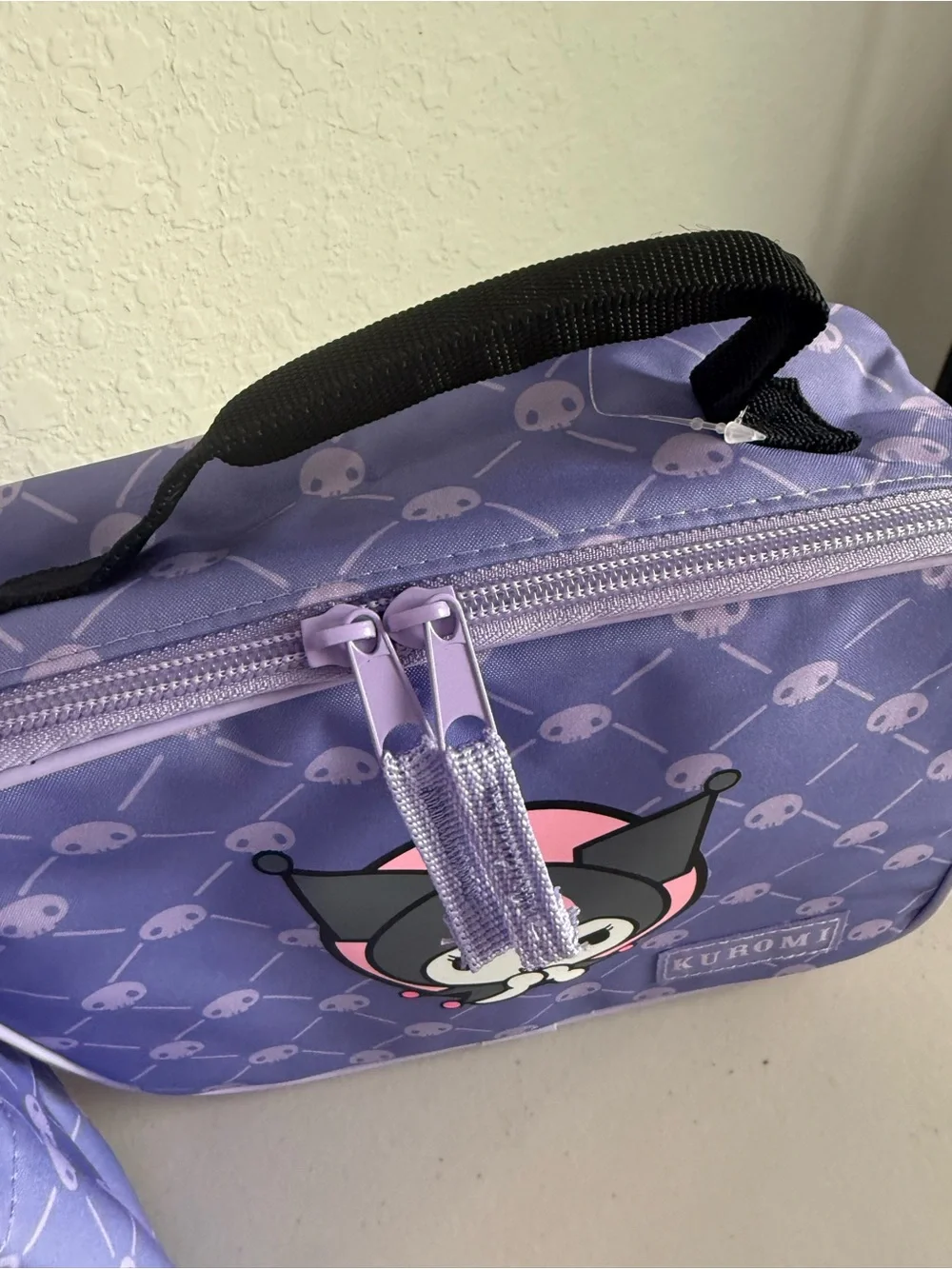 Kuromi Backpack and Matching Lunch Bag in Lavender Pink